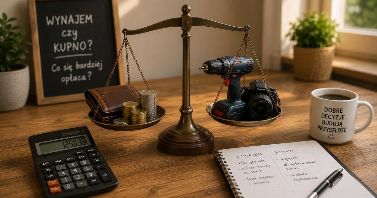 Wynajmować czy kupić? Kalkulator ROI dla 15 przedmiotów