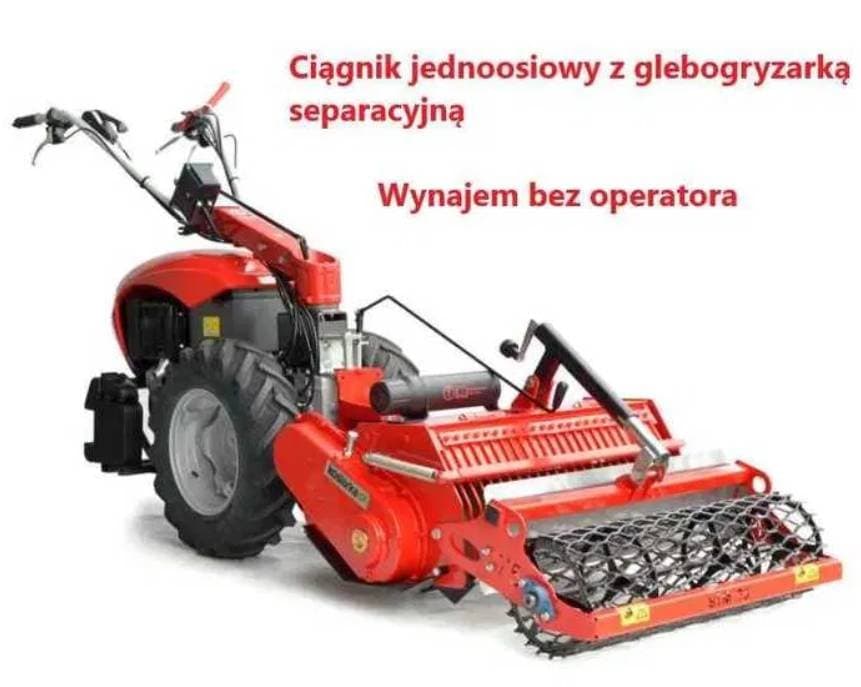 Ciągnik jednoosiowy z glebogryzarką separacyjną