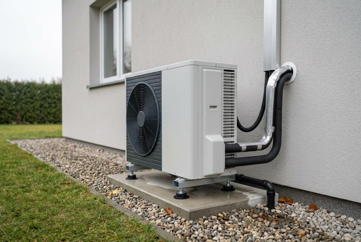 Heat pump installation — praca wykonawcy