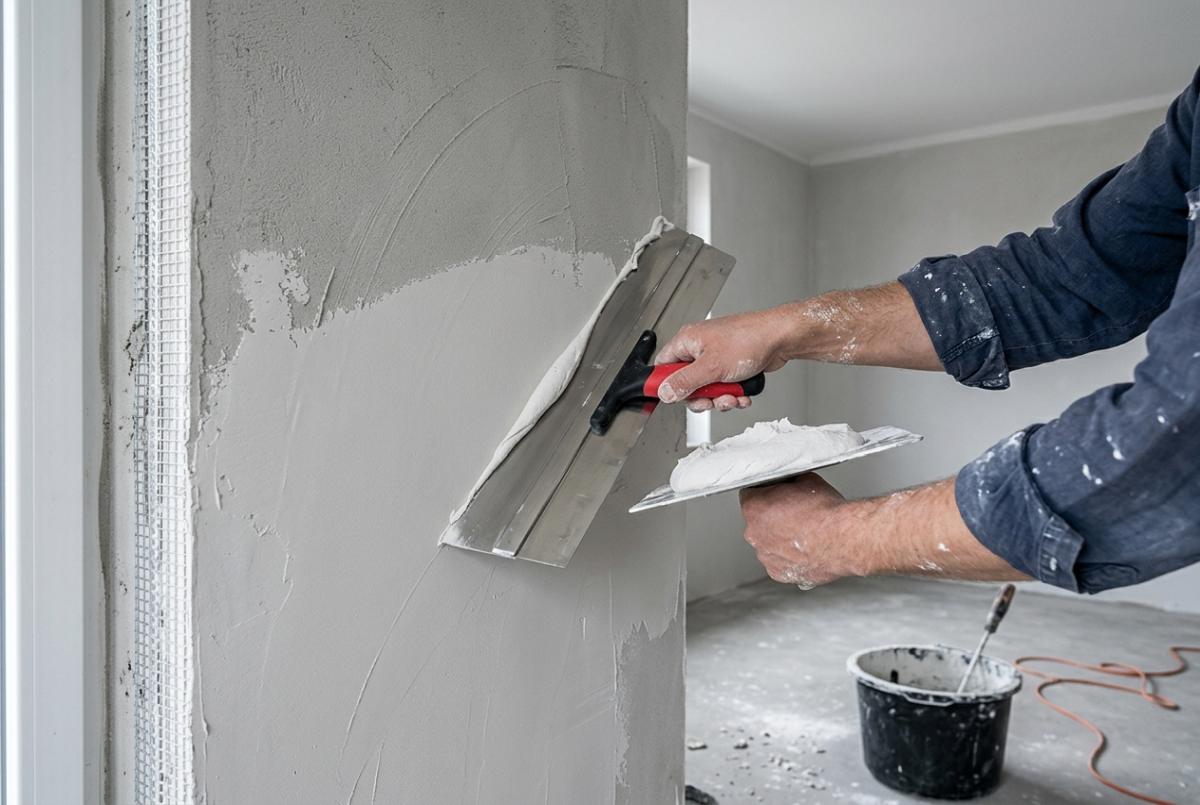 Plastering — praca wykonawcy
