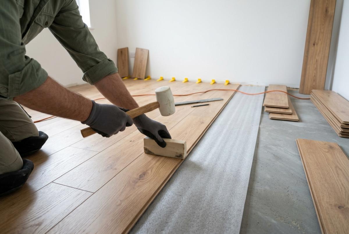 Flooring — praca wykonawcy